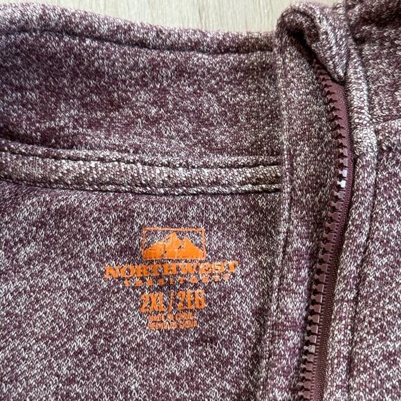 Northwest Territory Quarter Zip‎ Pullover Size 2X Soft Fleece Casual & Cozy Y2K - Picture 2 of 3